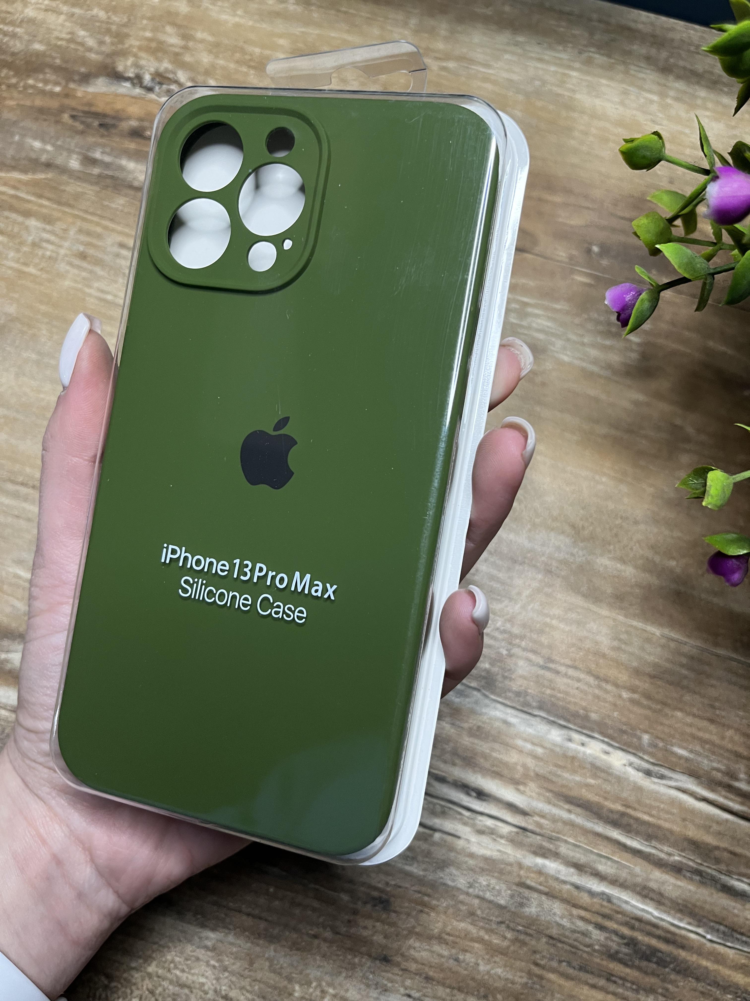 Чехол накладка на iPhone (Айфон) 13 Pro Max закрытый низ и закрытая камера silicone case full camera Apple