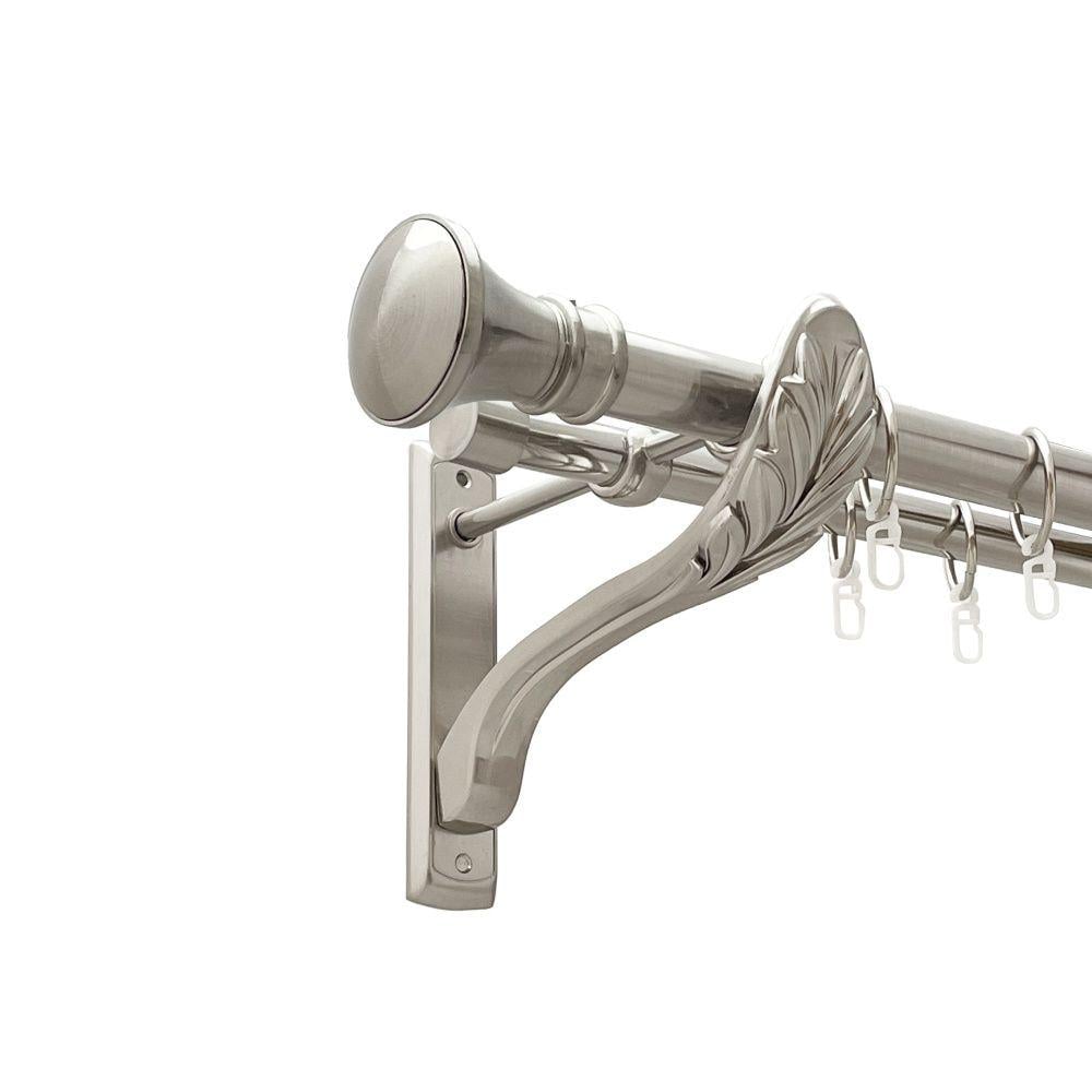 Карниз для штор Orvit Люксор двухрядный гладкий 160 см Нержавеющая сталь (00-00021603)