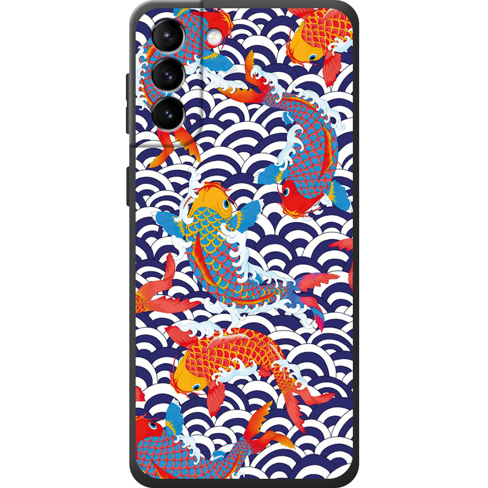 Чохол BoxFace Samsung Galaxy S21 FE (G990) Koi Fish Чорний силікон (43973-up2477-44173)