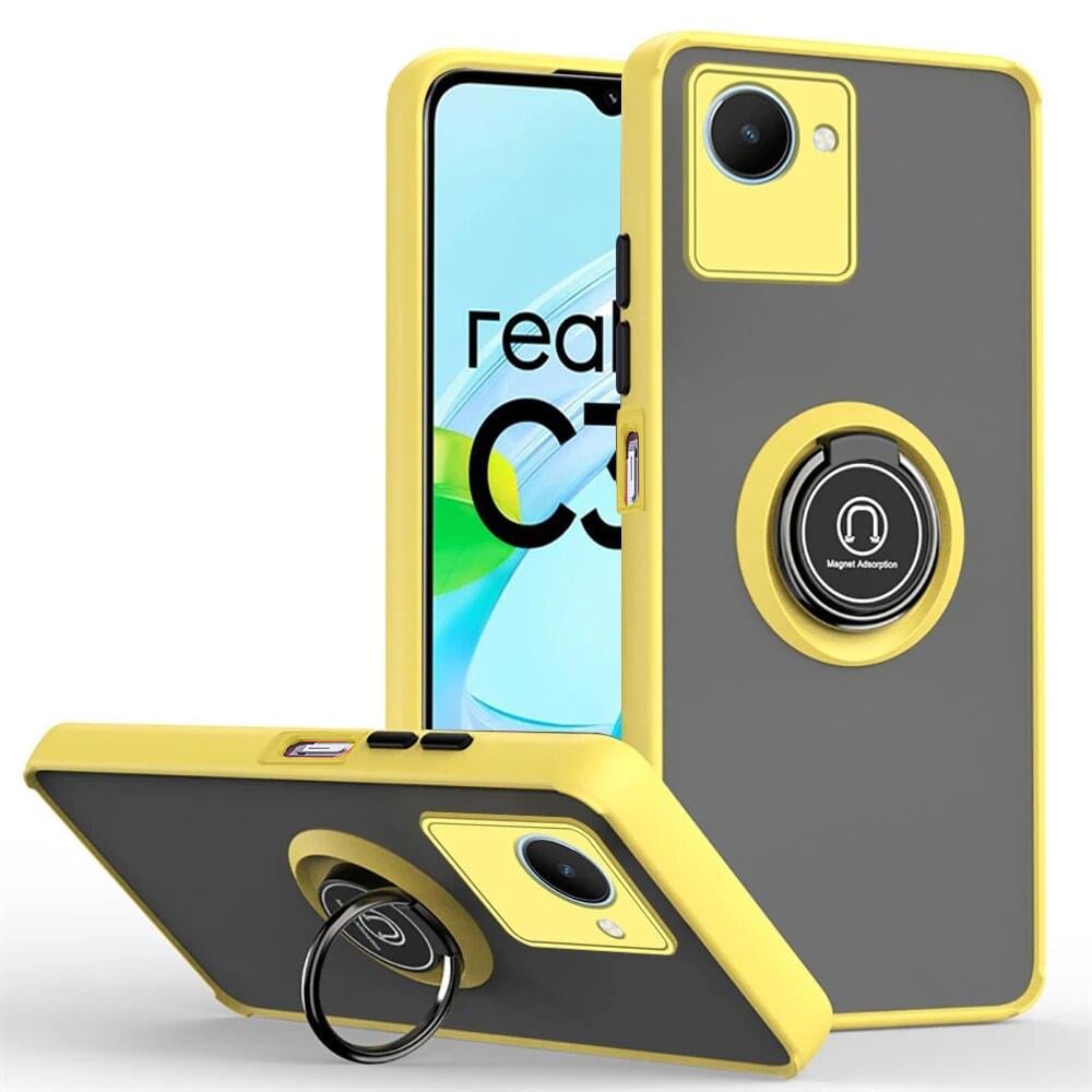 Защитный чехол MatteLuxe Realme C30s (с кольцом) Yellow (34082-0A)
