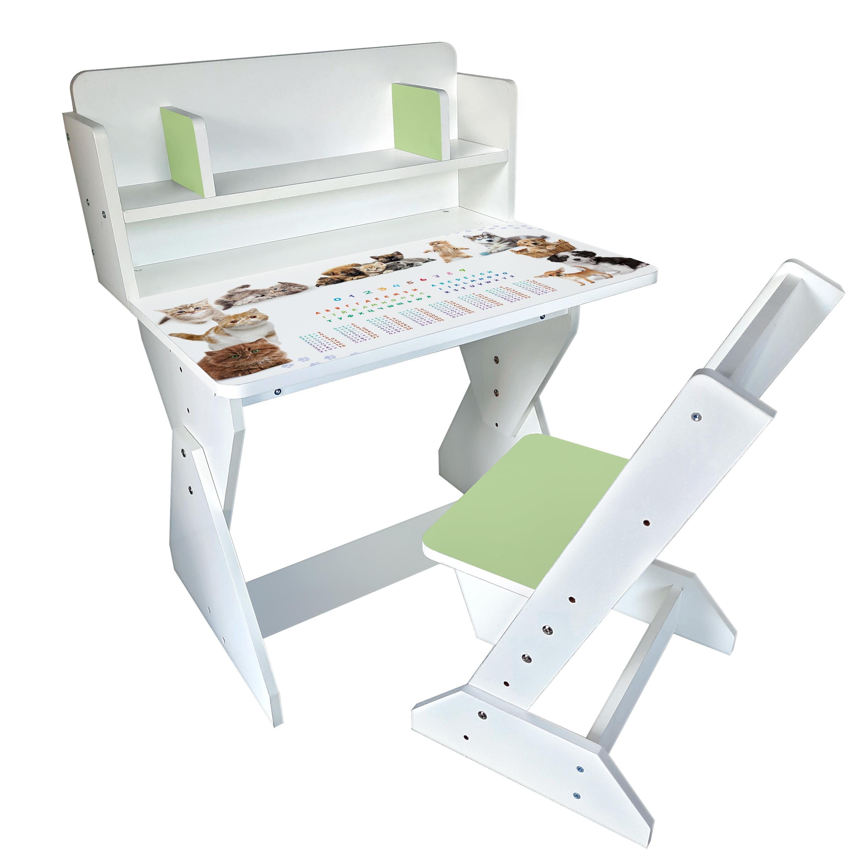 Парта со стульчиком Holy Wood П01 регулируемая с рисунком Котики-песики (18136718) - фото 1 Парта со стульчиком Holy Wood П01 регулируемая с рисунком Котики-песики (18136718) - фото 1