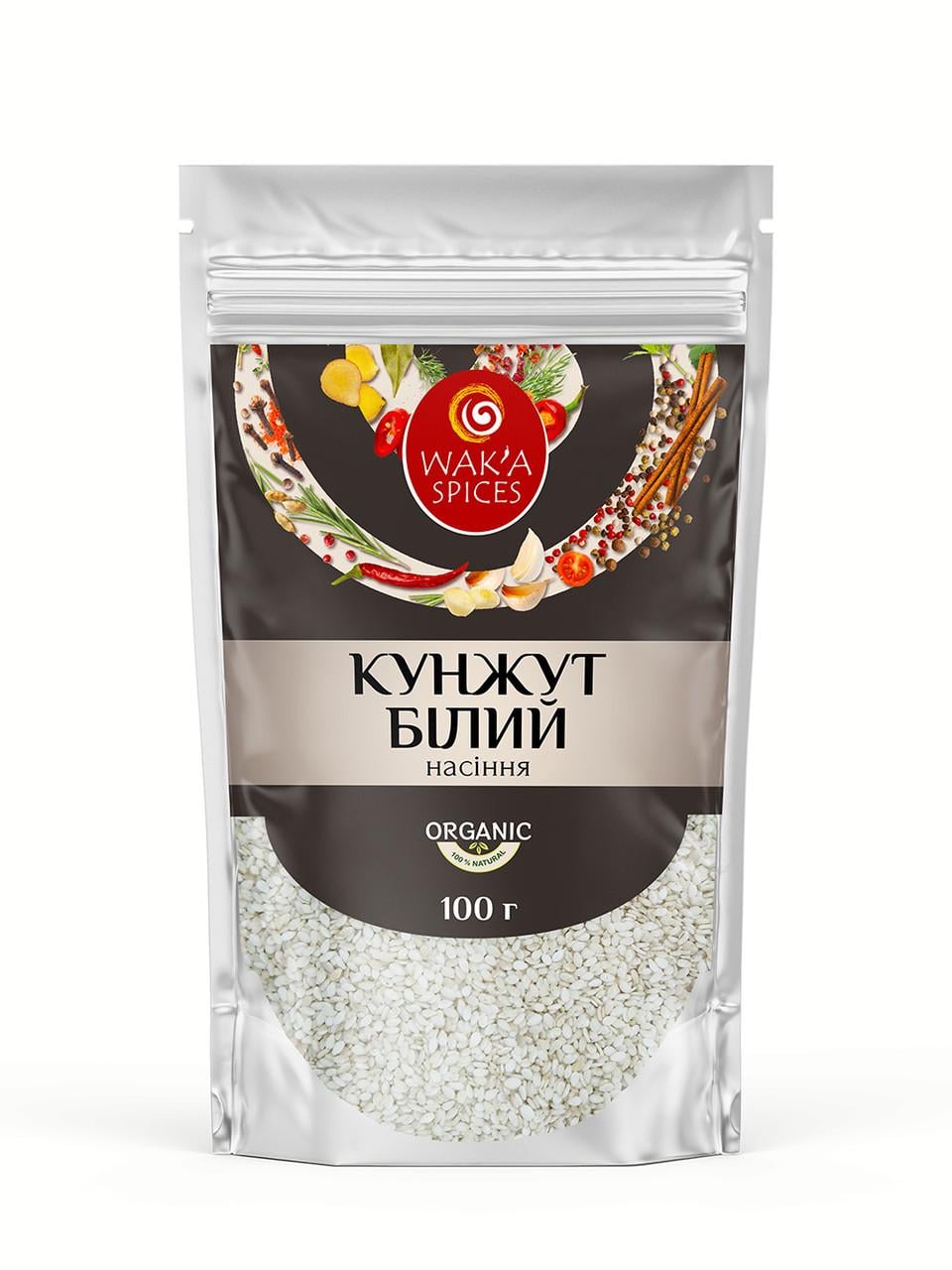Кунжут білий насіння WAK`A Вищий сорт 100 г (2250575911) Кунжут білий насіння WAK`A Вищий сорт 100 г (2250575911)