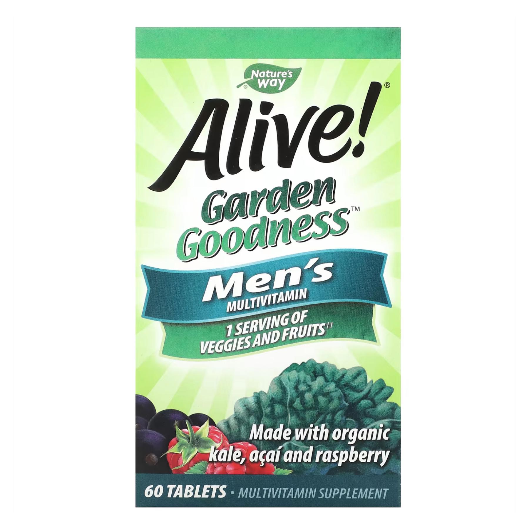 Натуральная добавка Alive Organic Garden Goodness Men 60 tabs (2022-10-1042)