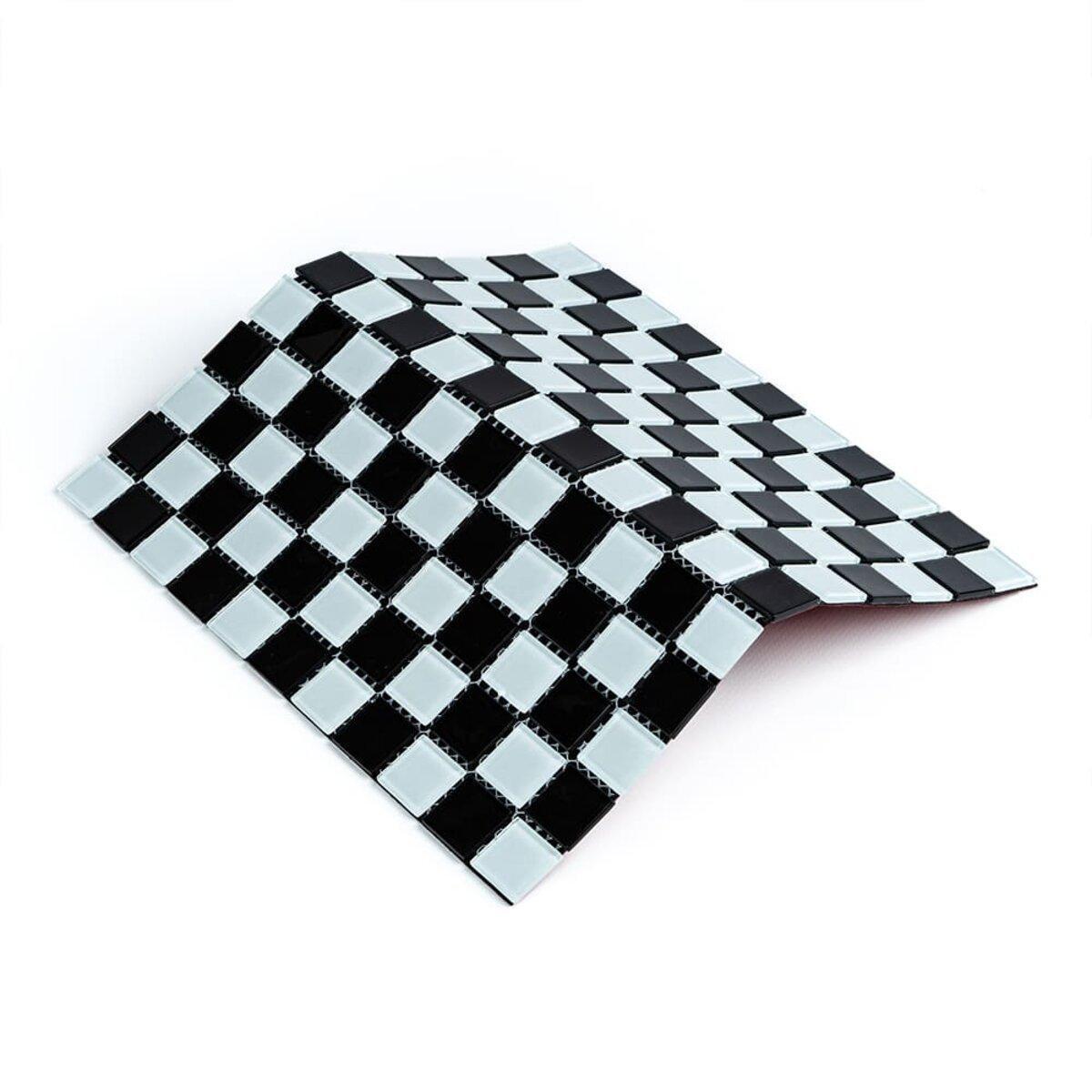 Мозаїка з декоративного скла 298х298х4,5 мм Шахматка (SW-00002366) - фото 7 Мозаїка з декоративного скла 298х298х4,5 мм Шахматка (SW-00002366) - фото 7