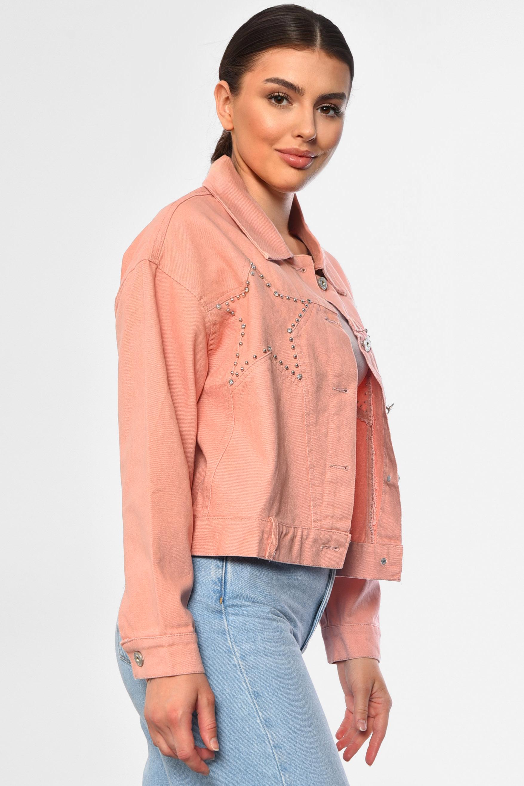 Джинсовка женская L Розовый (184211) - фото 2