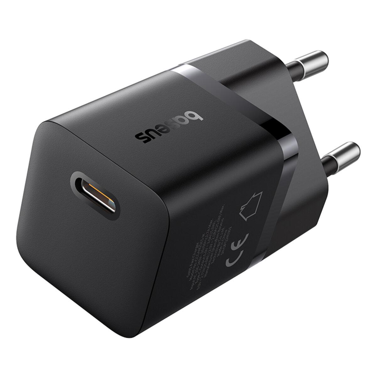 Зарядний пристрій BASEUS GaN5 Fast Charger mini 1xType-C 25W EU Black (P10110909113-00) - фото 5 Зарядний пристрій BASEUS GaN5 Fast Charger mini 1xType-C 25W EU Black (P10110909113-00) - фото 5