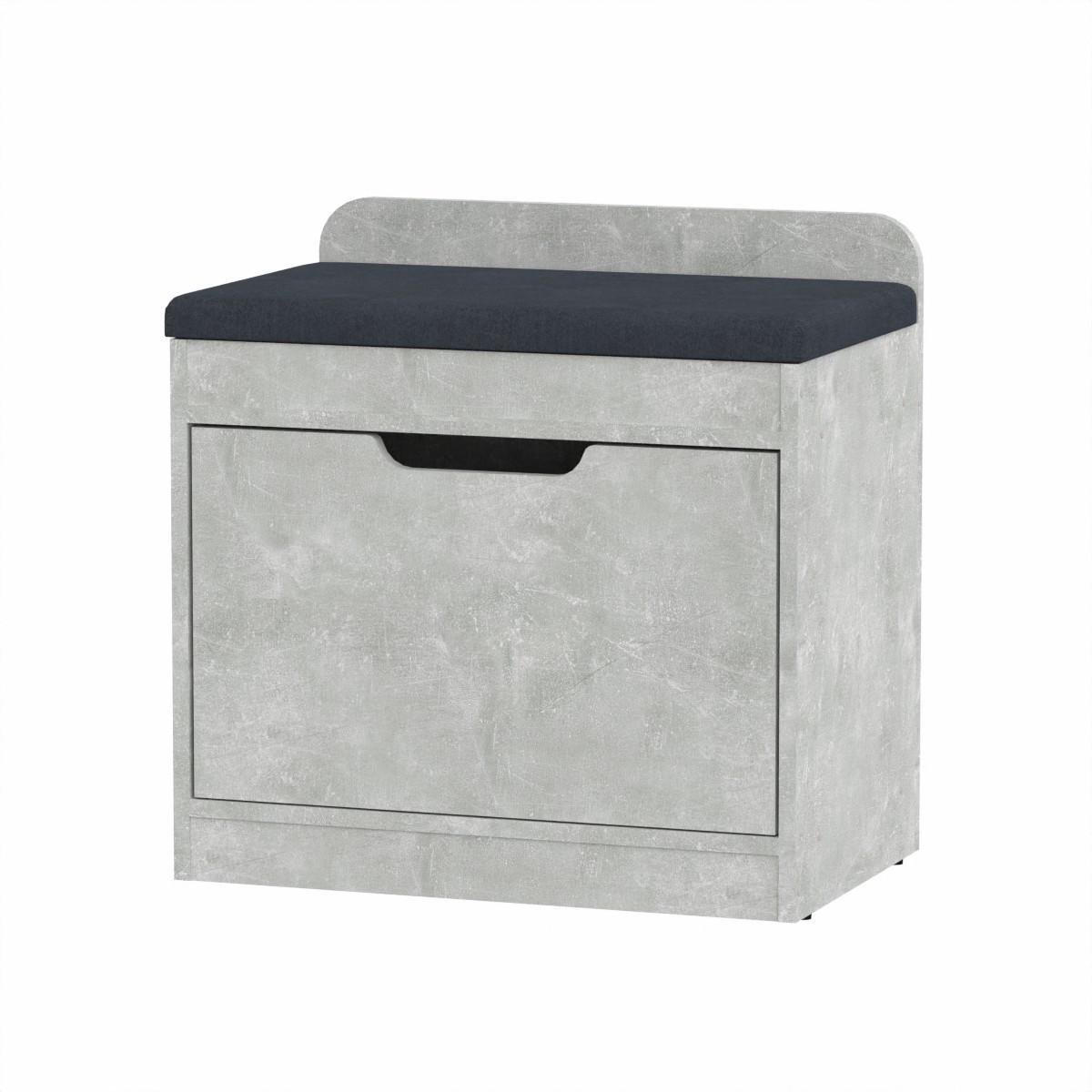 Тумба для взуття з сидінням Компаніт ТО-8 60х38х60 см Ательє світлий (25386019)