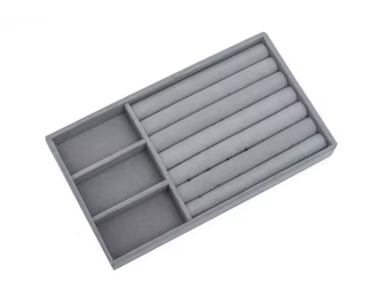 Органайзер для украшений бархатный Серый (32490773)