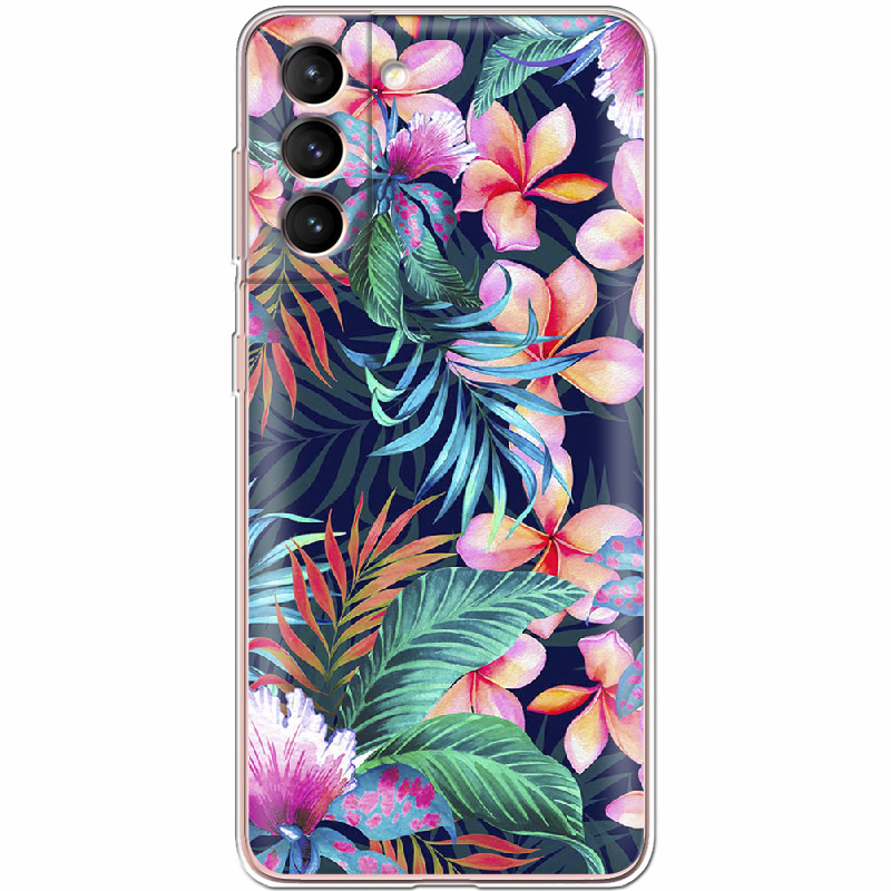 Чехол BoxFace Samsung G991 Galaxy S21 flowers in the tropics Прозрачный силикон (41709-up1971-41709)