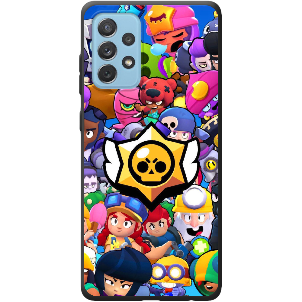 Чехол BoxFace Samsung A725 Galaxy A72 Brawl Stars Черный силикон (42070-up2389-42100)