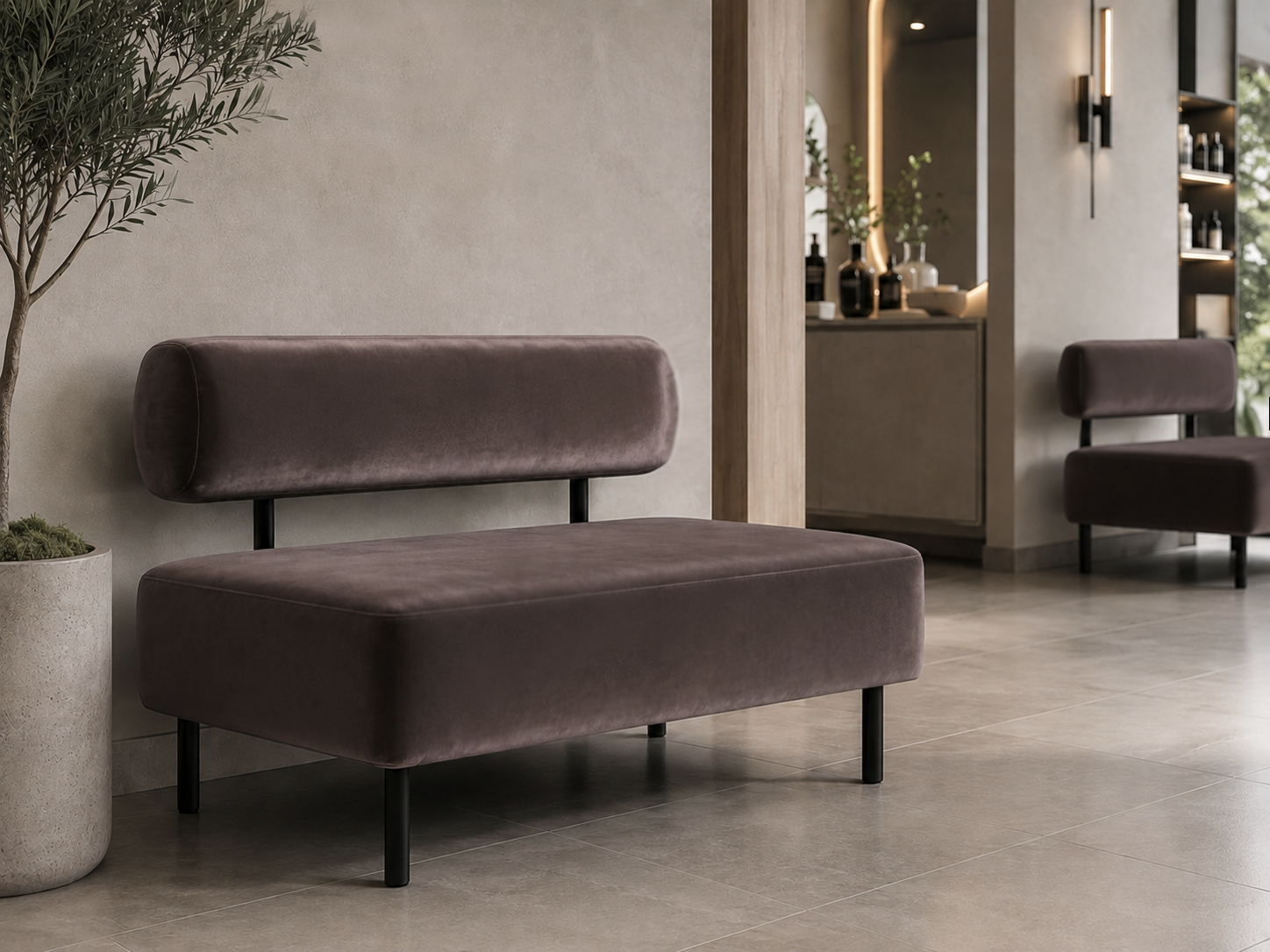 Диван офисный Emilia Люмо без подлокотников велюр 1000х540х750 мм CHOCOLATE/27 Шоколадный Диван офисный Emilia Люмо без подлокотников велюр 1000х540х750 мм CHOCOLATE/27 Шоколадный