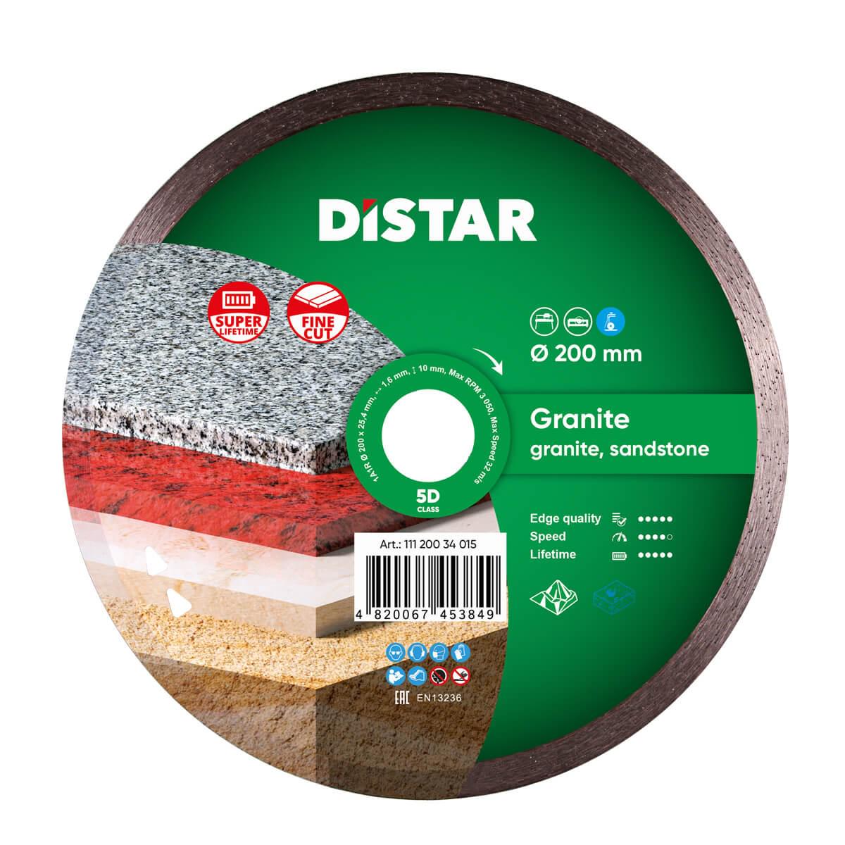 Диск алмазний Distar Granite для граніту 200x1,6x25,4 мм (11120034015)