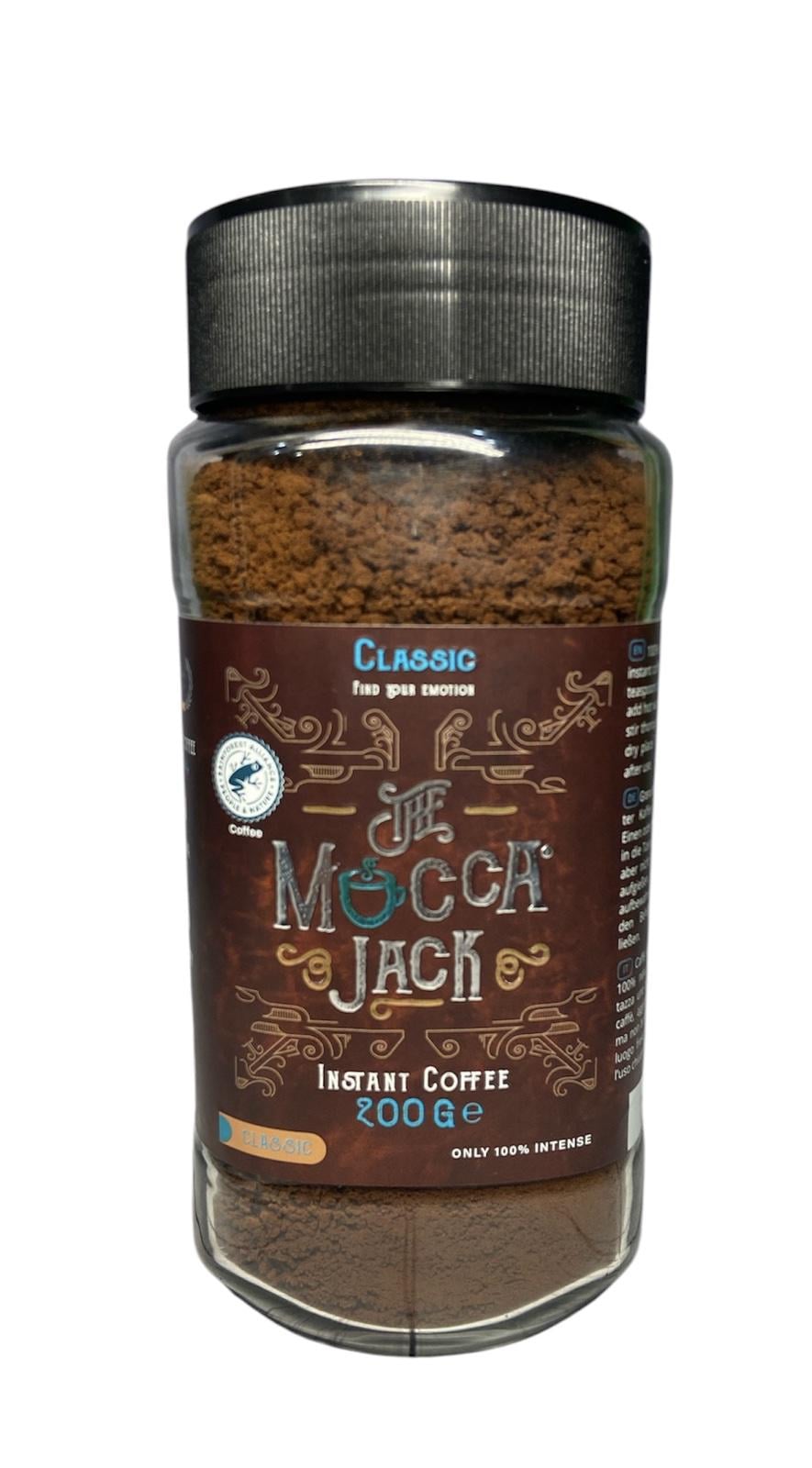 Кофе Mocca Jack растворимый коричневая в стеклянной банке 200 г (60075)