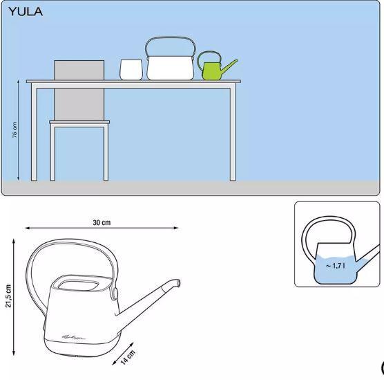 Лейка Lechuza Yula 30x14x22 см Белый/Розовый (A-013632) - фото 2 Лейка Lechuza Yula 30x14x22 см Белый/Розовый (A-013632) - фото 2