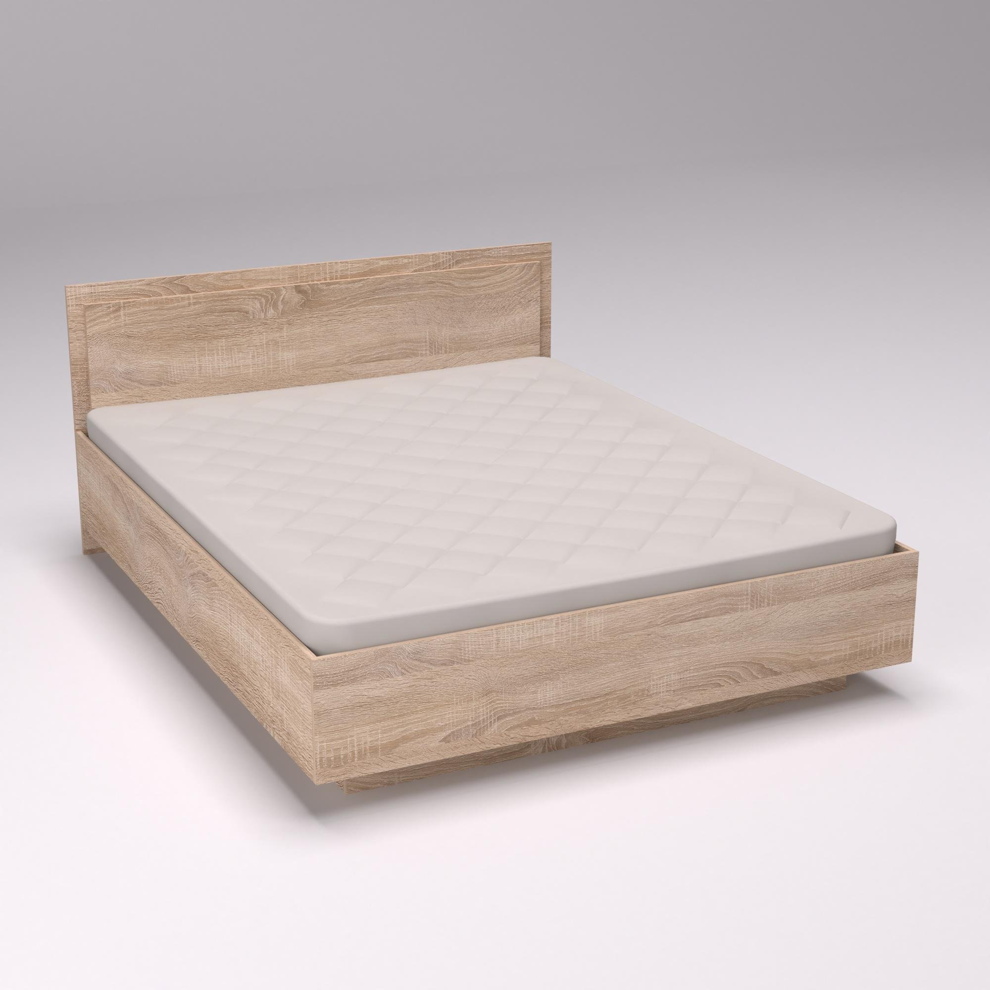 Кровать двуспальная Кристалл №2 2035х1432х850 мм Дуб Сонома (13307) Кровать двуспальная Кристалл №2 2035х1432х850 мм Дуб Сонома (13307)