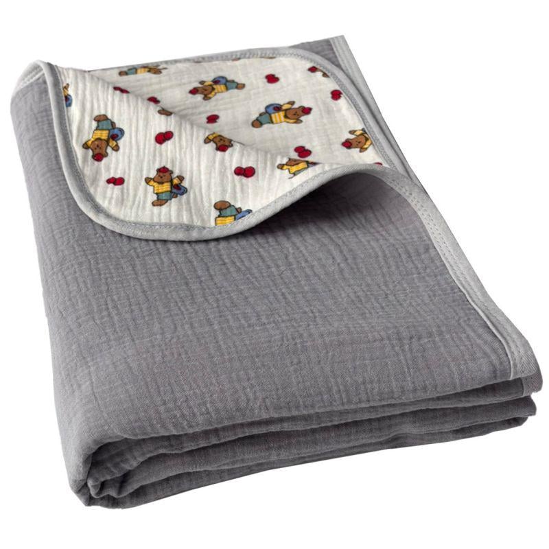 Плед детский Lovely Svi хлопок/муслин двухсторонний 100х130 см Серый