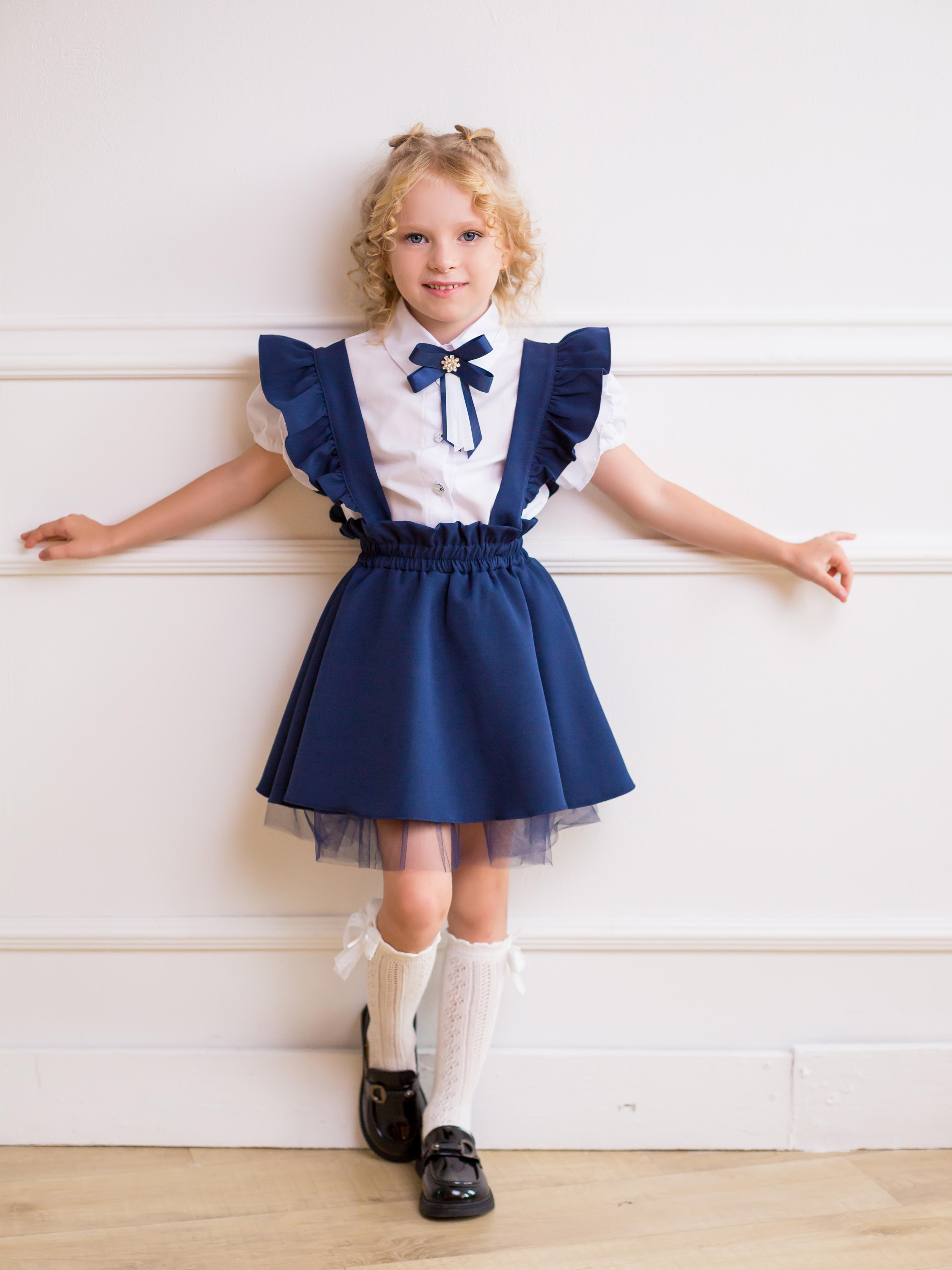 Сарафан детский школьный для девочки ТМ Ластівка 25_4999 128-134 см Синий