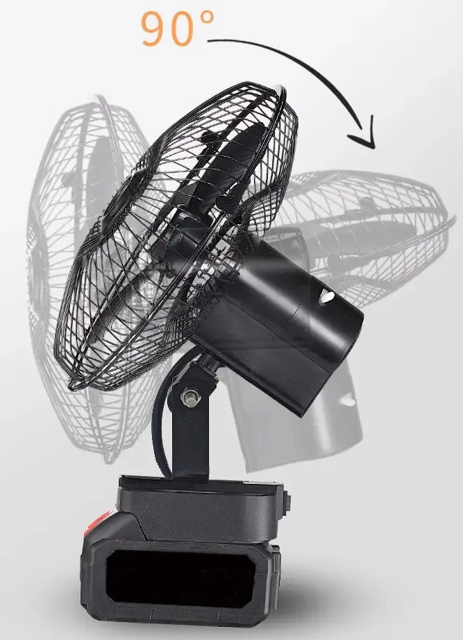 Вентилятор акумуляторний VAP-8 8" автоповертання 2xАКБ (26642678) - фото 3