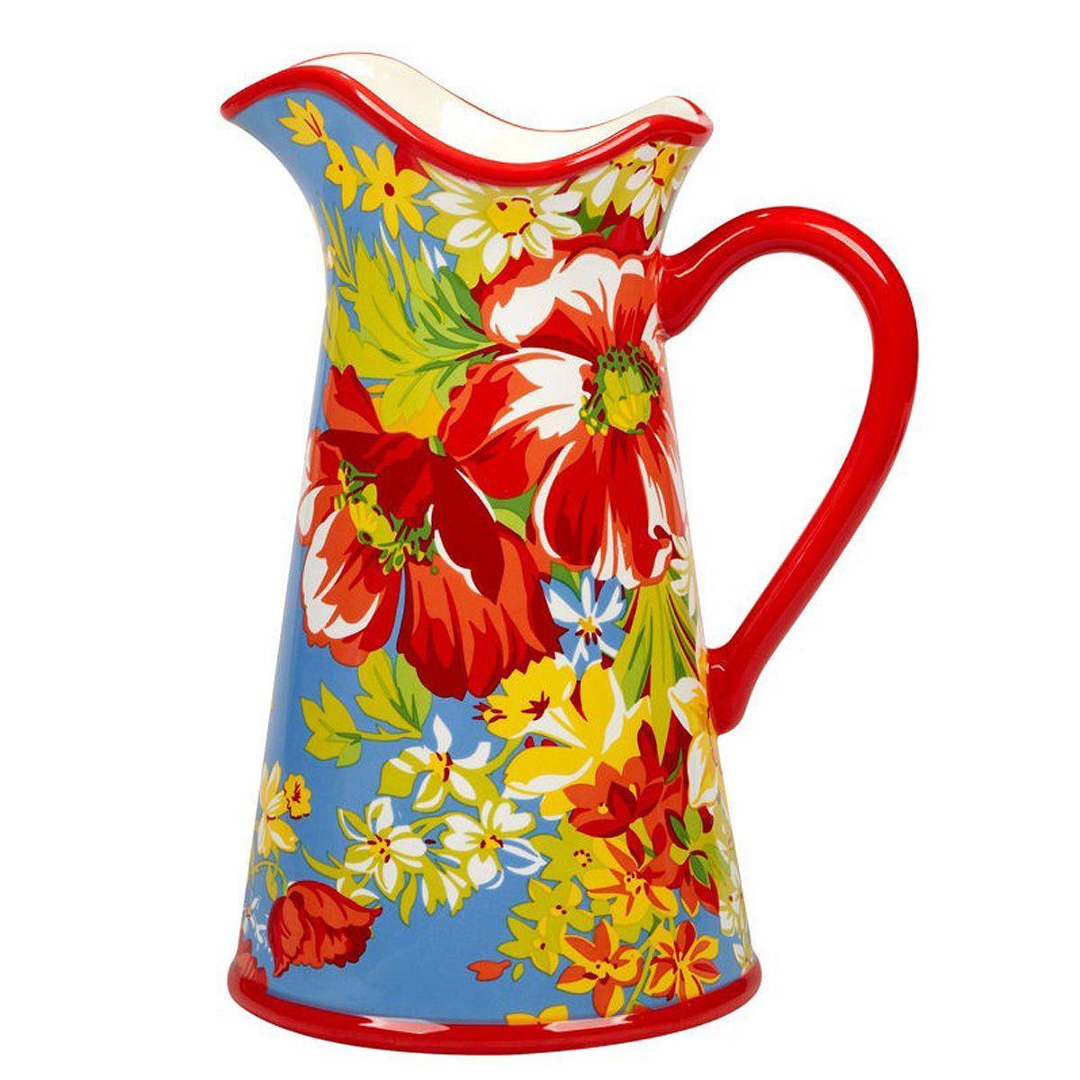 Кувшин Certified International Феерия цветов из керамики 2,8 л Разноцветный (31406)