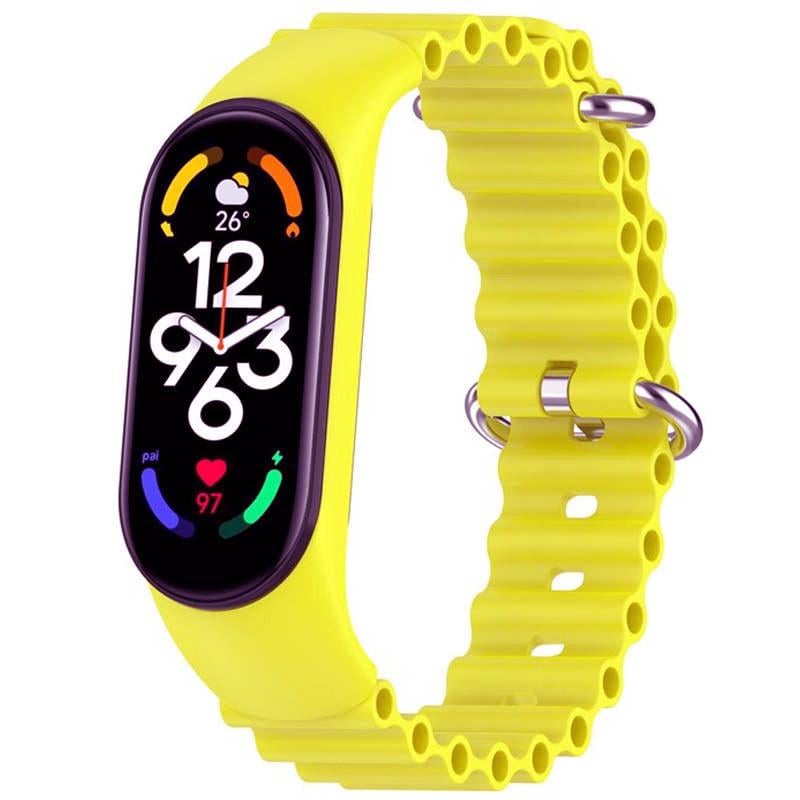 Ремінець Ocean Band для Xiaomi Mi Band 7/6/5/4/3 Жовтий/Flash (00000064769_5)
