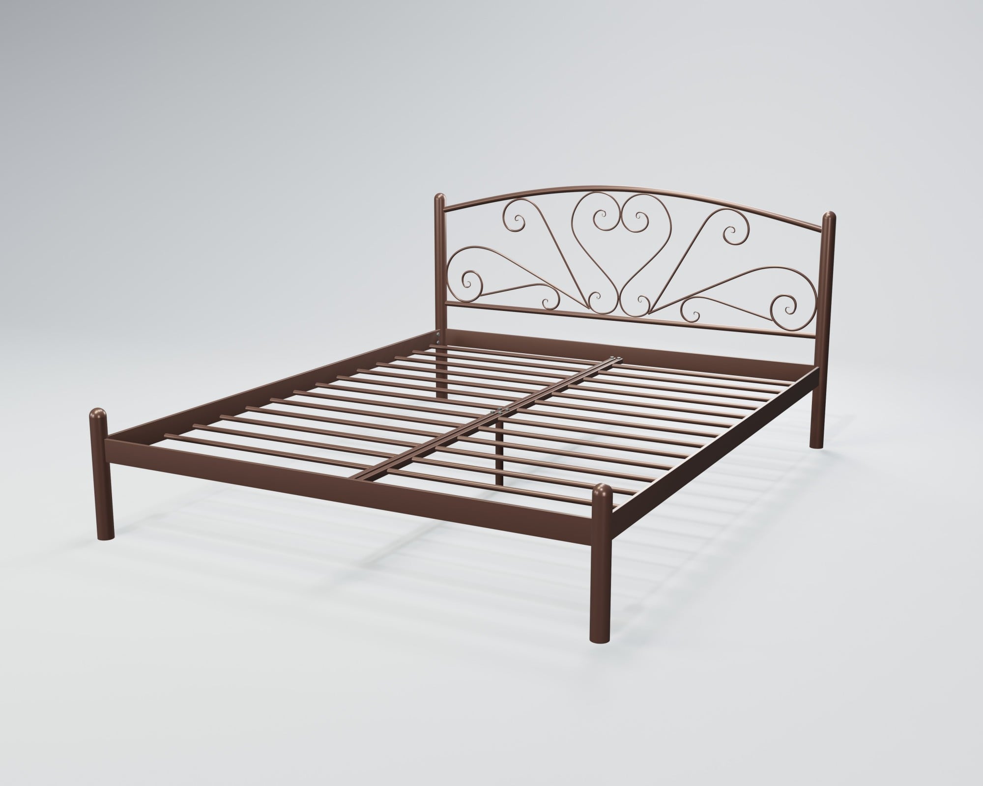 Кровать двухспальная BNB KarissaDesign 120х190 см Коричневый (r2_ten_0497)