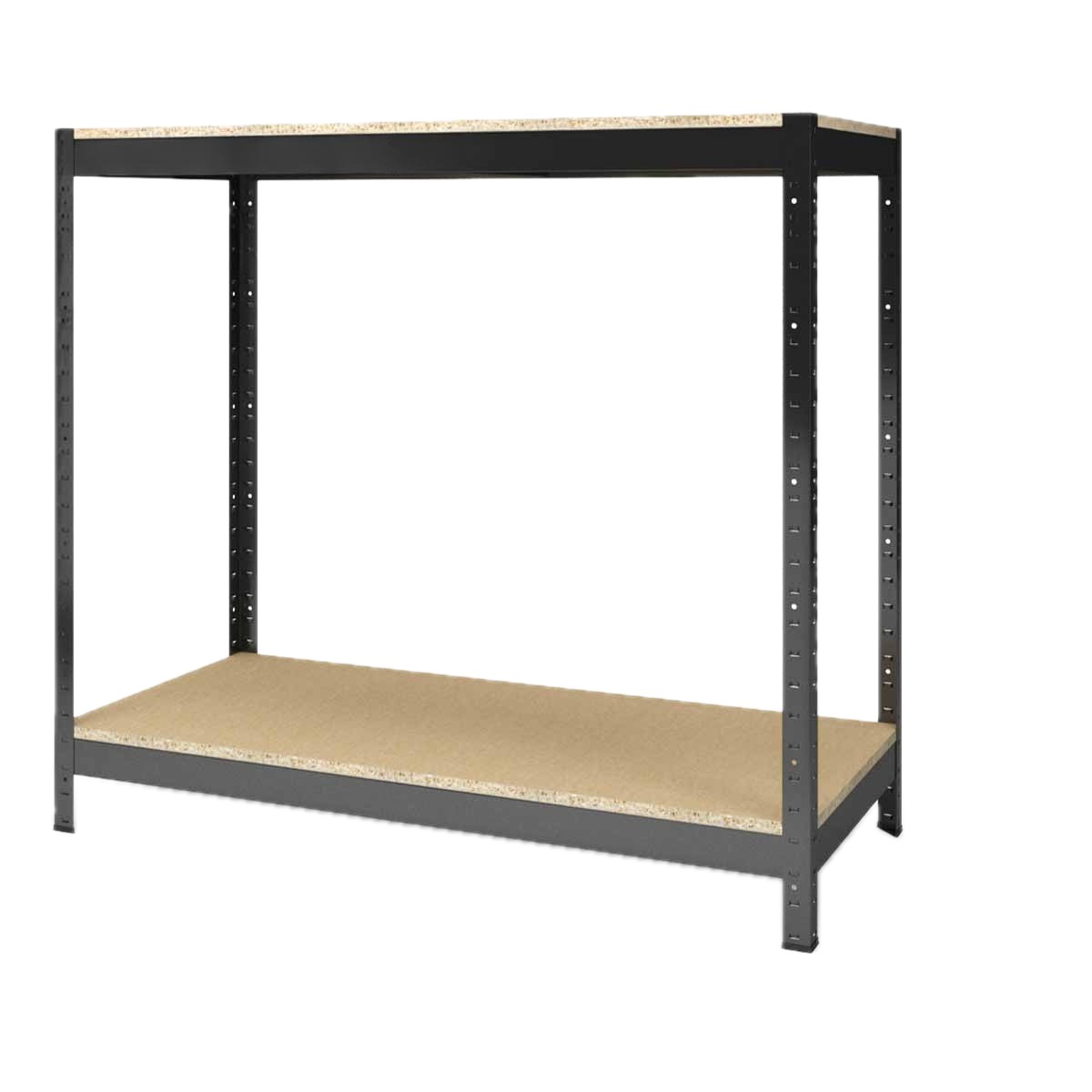 Стеллаж металлический БОНА-ПРО 100x110x50 см 2 полки ДСП 10 мм Черный (52147)