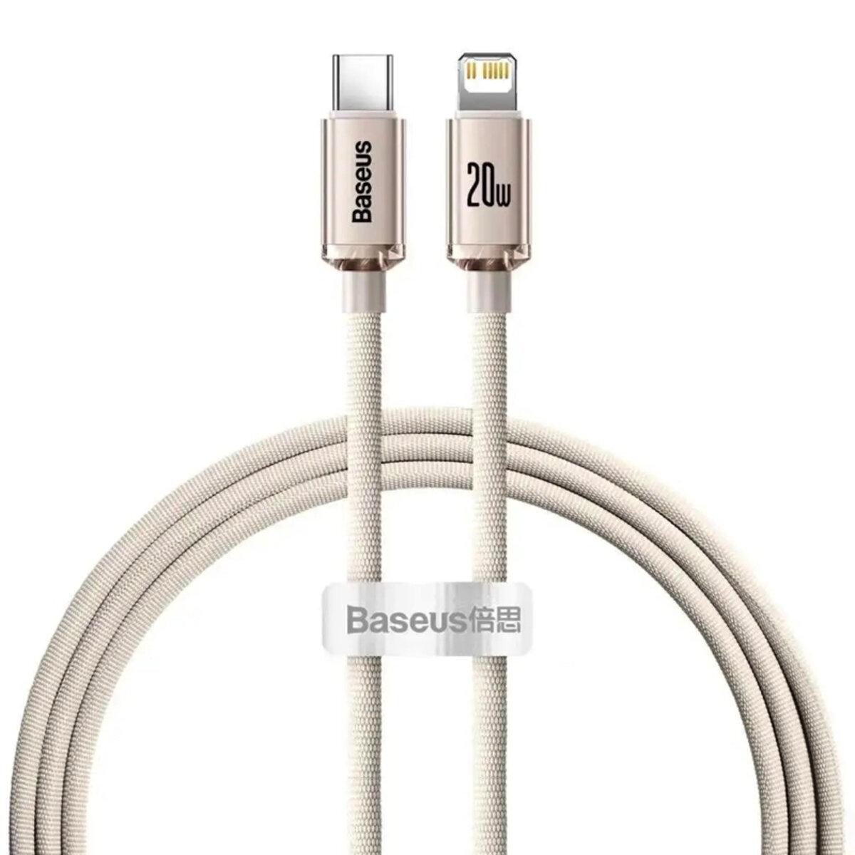 Кабель BASEUS Crystal Shine/USB-Lightning 2,4А 2 м Розовый (CAJY001404)