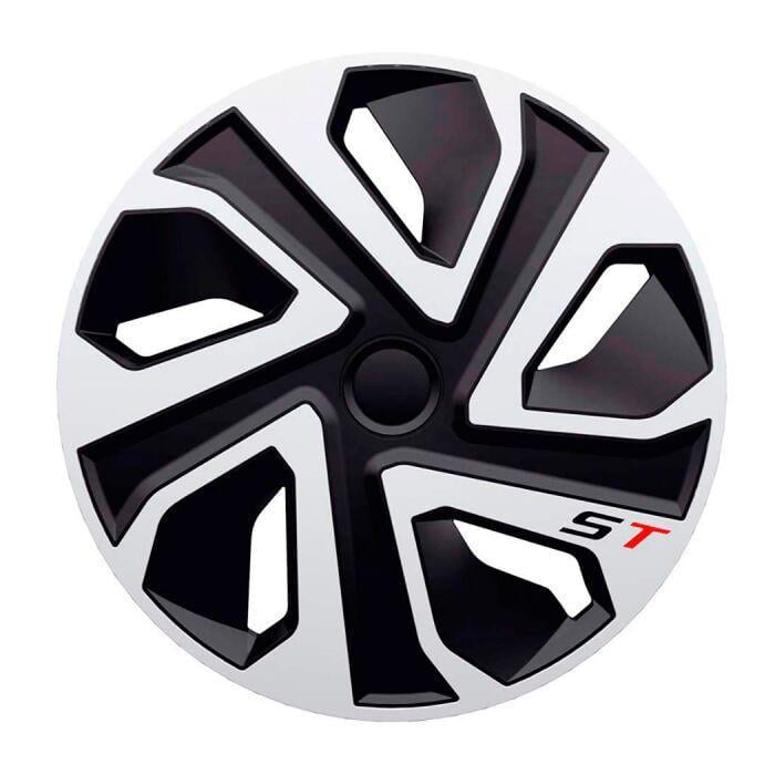 Ковпаки для коліс J-TEC ST Silver/Black R13 4 шт.