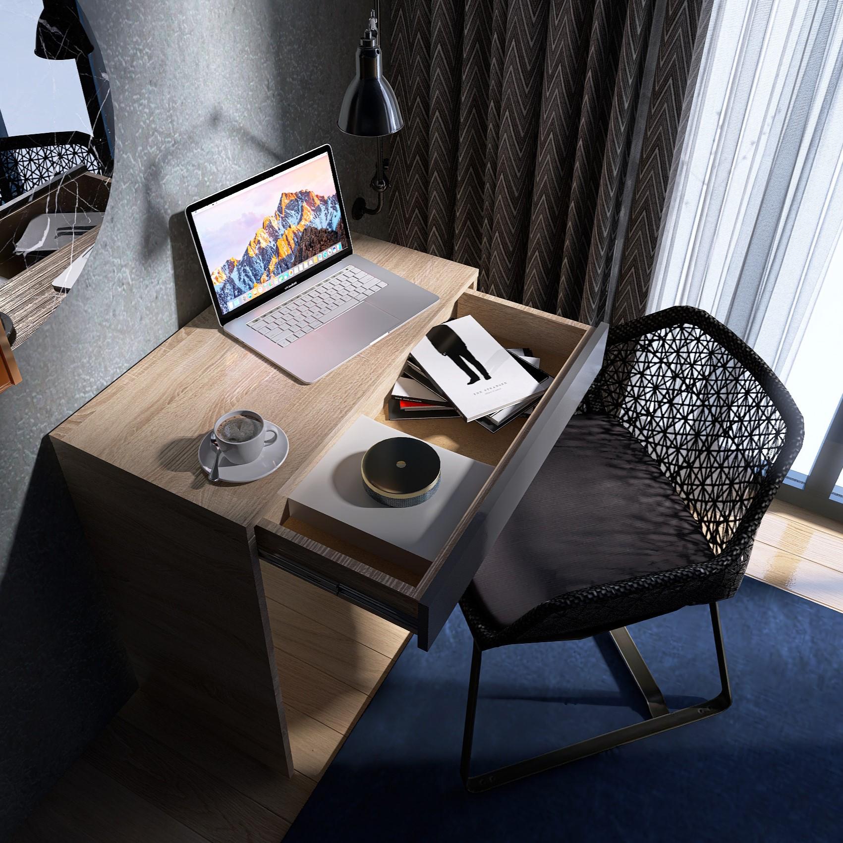 Компьютерный стол Everest Сити 750 Мини 752х380х746 мм Сонома/Графит (11422) - фото 4 Компьютерный стол Everest Сити 750 Мини 752х380х746 мм Сонома/Графит (11422) - фото 4