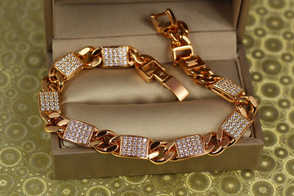 Браслет Xuping Jewelry Биатлон 18,5 см х 8 мм Золотистый