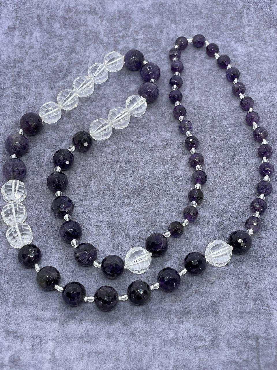 Бусы аметист 100 см Фиолетовый (9794)