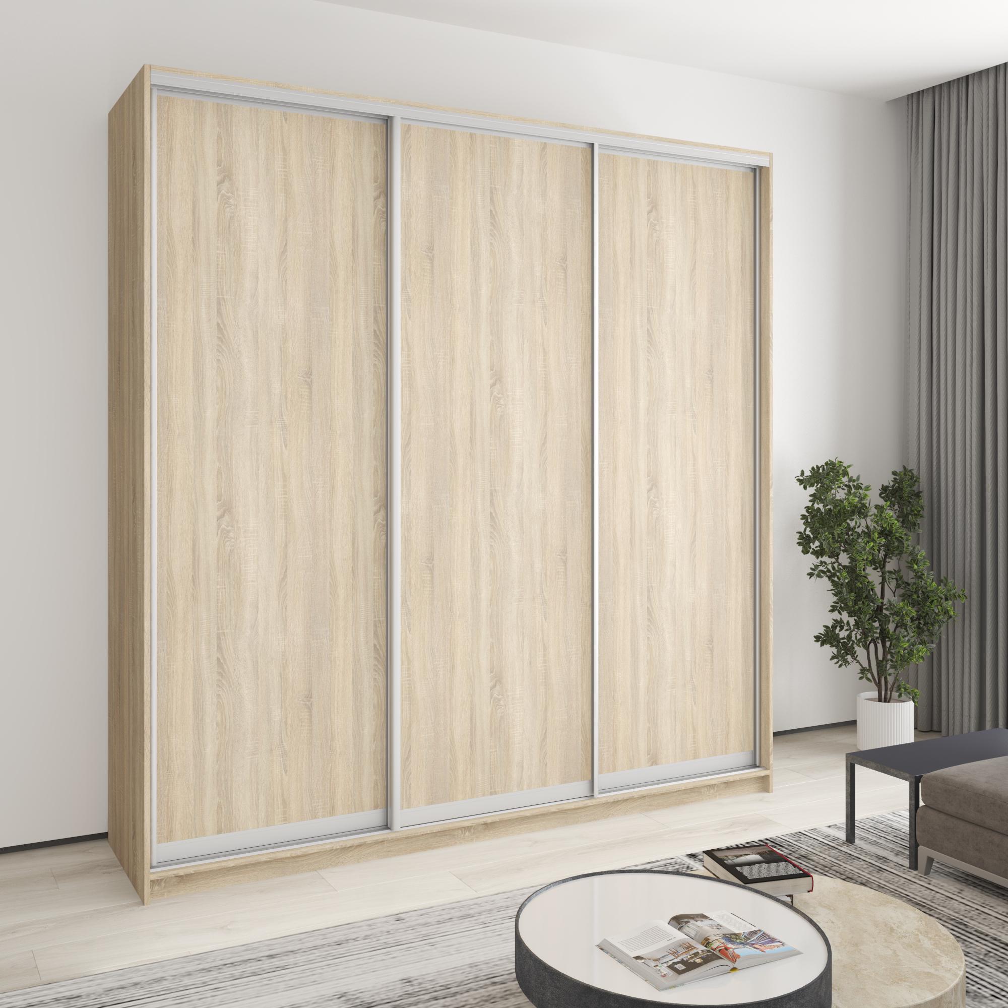 Шкаф-купе трехдверный MebelStar Комбо AL 3 ДСП 230x60x240 см Дуб сонома (MBS-2057)