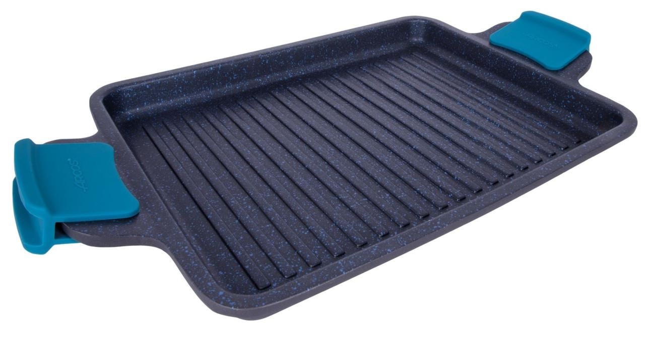 Деко-гриль Thera Arcos з антипригарним покриттям 34х22 см Чорний (1813549209) Деко-гриль Thera Arcos з антипригарним покриттям 34х22 см Чорний (1813549209)