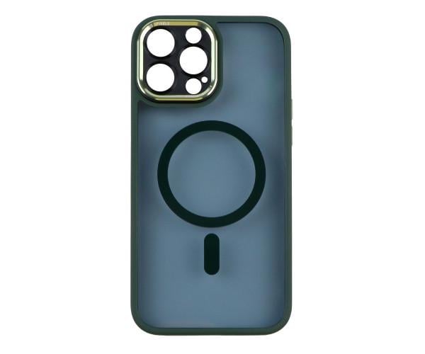 Чехол накладка TPU + PC + Metal Calais with MagSafe для iPhone 15 Pro Max Green