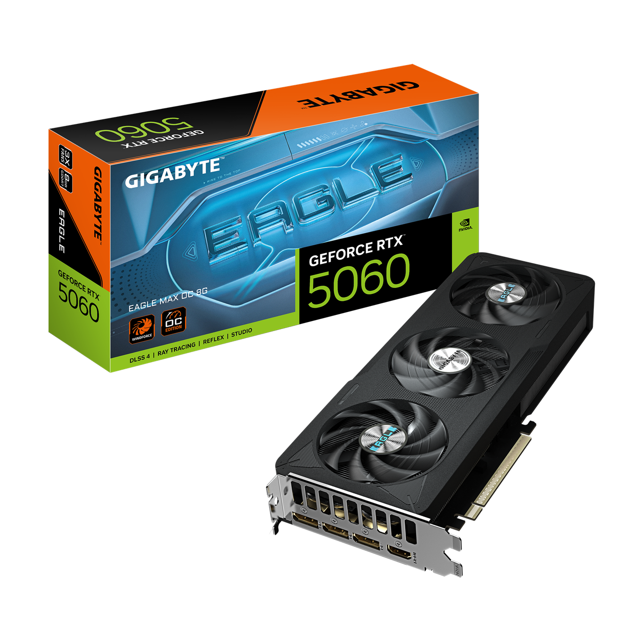 Видеокарта RTX 5060 8GB GDDR7 Eagle Max OC Gigabyte (GV-N5060EAGLEMAX OC-8GD)