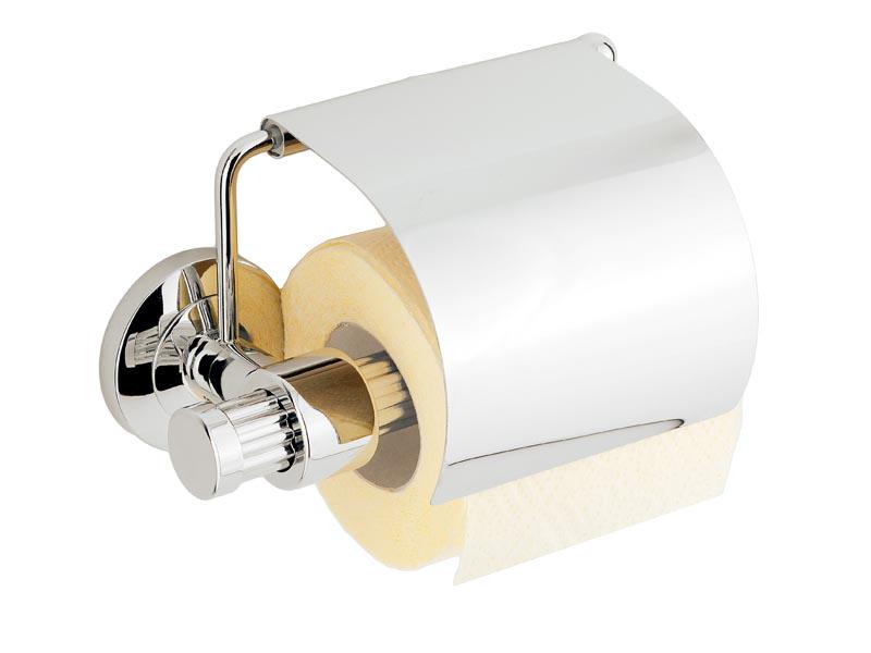 Тримач для туалетного паперу KUGU Maximus 611C із кришкою Хром (130729) - фото 2