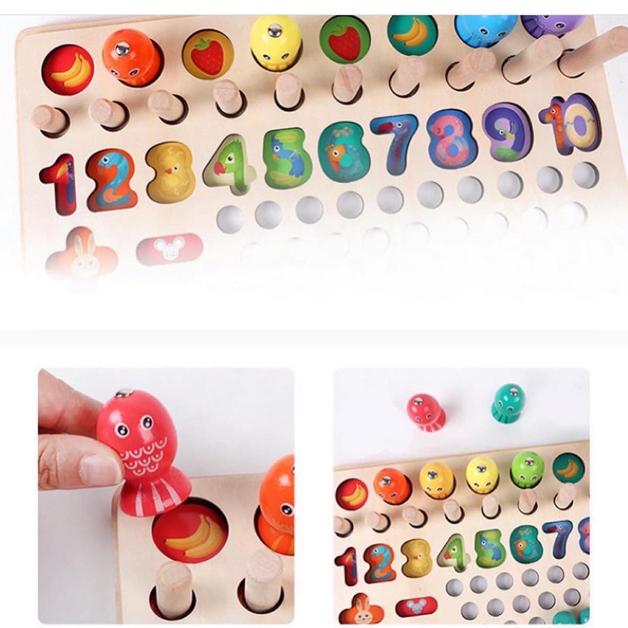 Розвиваюча дерев'яна гра Fun Game WD13118 Сортер Монтессорі 5в1 з риболовлею (1531076615) - фото 7 Розвиваюча дерев'яна гра Fun Game WD13118 Сортер Монтессорі 5в1 з риболовлею (1531076615) - фото 7