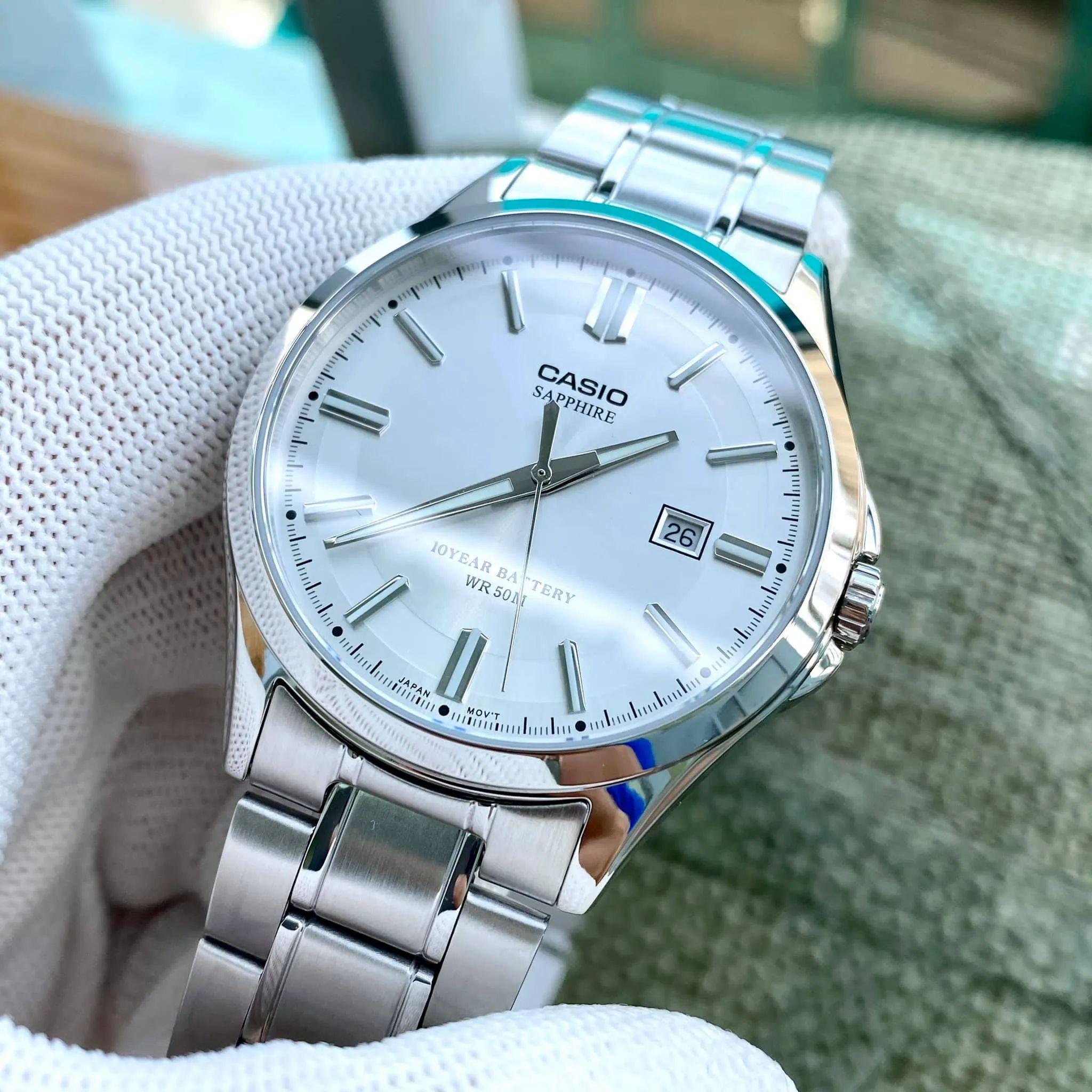 Наручные часы мужские Casio MTS-100D-7AVDF сапфировое стекло d 42 мм - фото 3