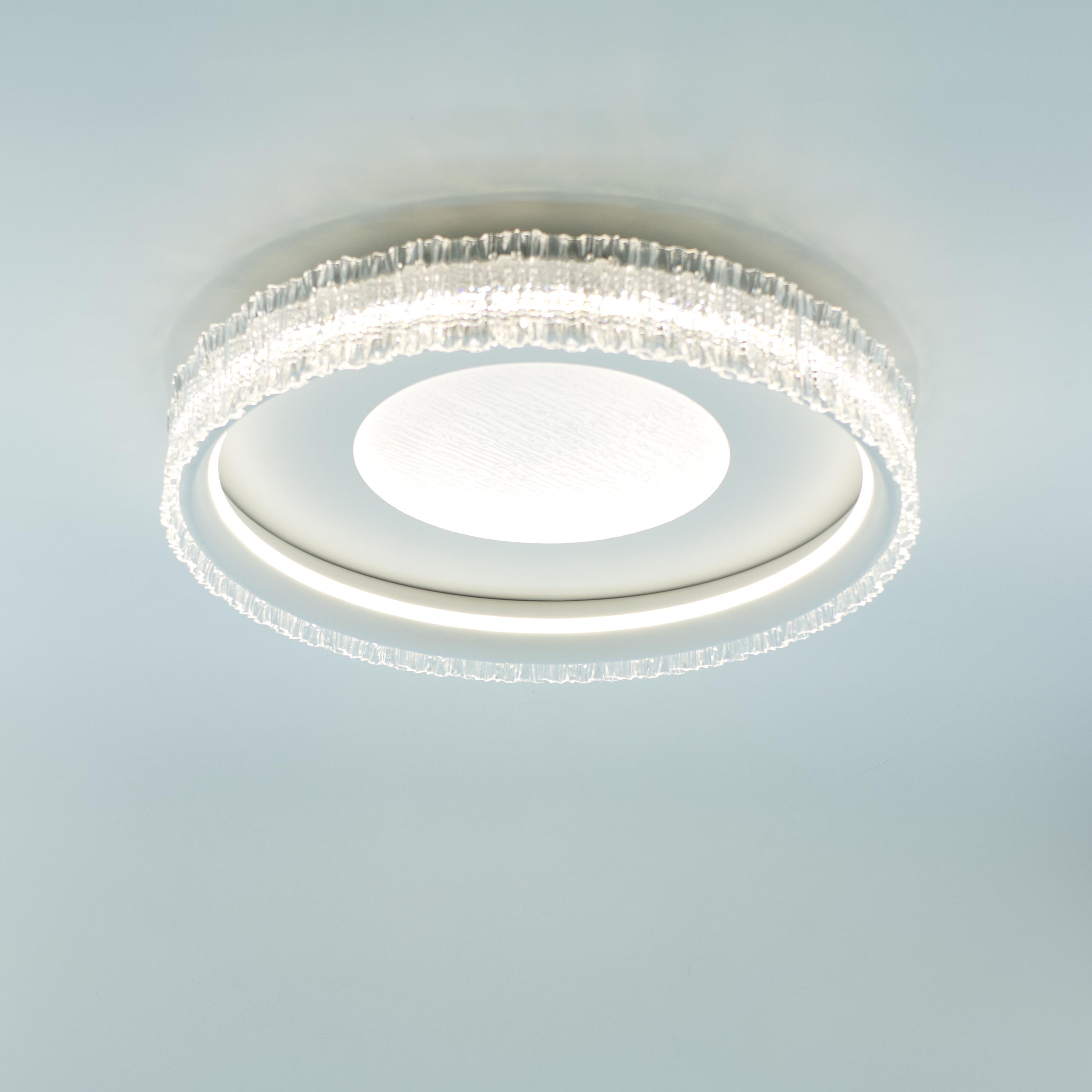 Люстра управляемая светодиодная ESLLSE POLUMIA R 80W RC 485x100 мм Белый (10649)