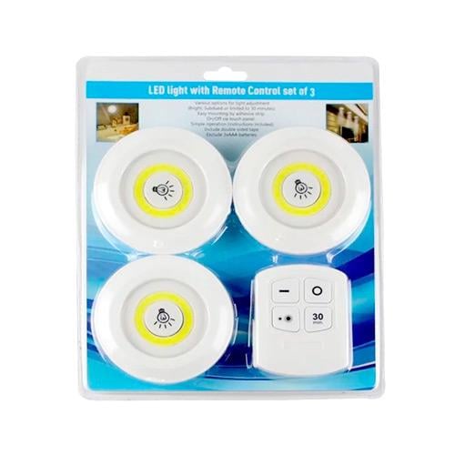 Светильник-ночник LED с дистанционным пультом 3 шт. White (287523)