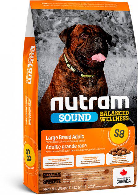 Корм сухой для собак Nutram S8 Sound Balanced Large Breed Dog Chicken 11,4 кг (24149106) Корм сухой для собак Nutram S8 Sound Balanced Large Breed Dog Chicken 11,4 кг (24149106)