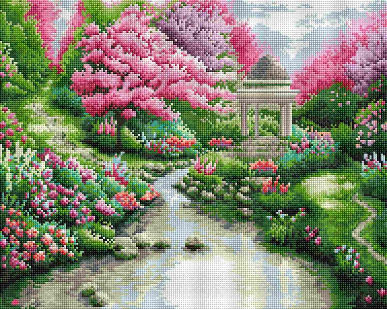 Алмазная мозаика ColorArt Пейзаж с альтанкой 40х50 см (SP085)