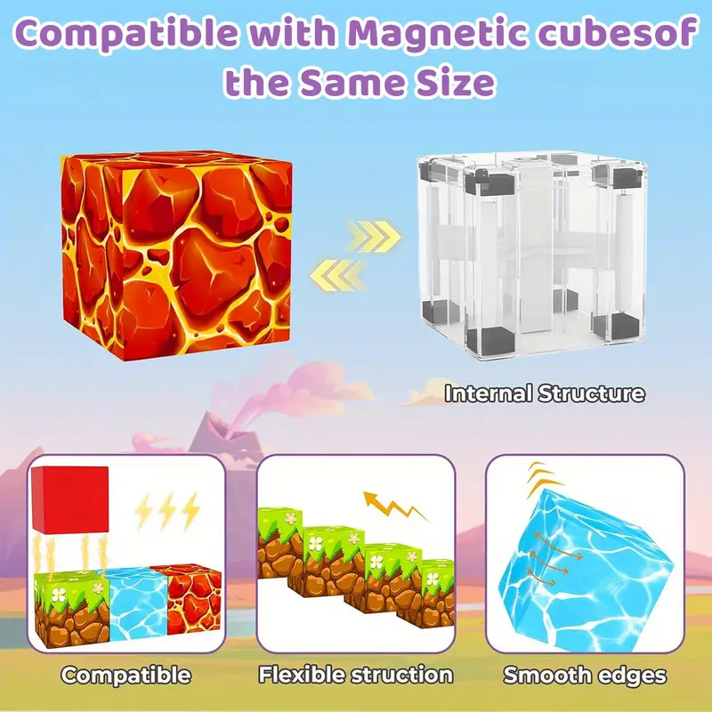 Конструктор магнітний Minecraft Пошук скарбів 100 шт. (2738125164) - фото 4