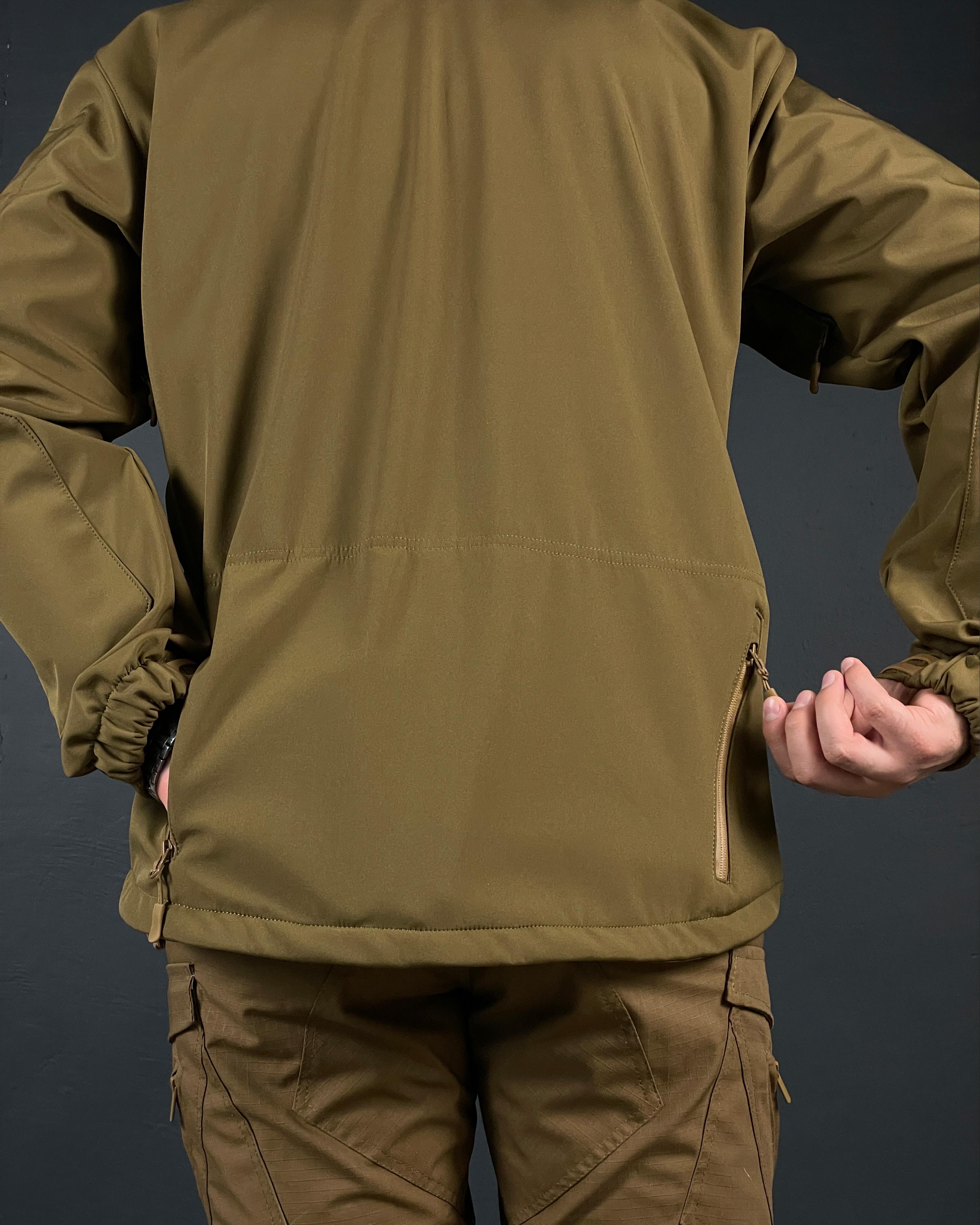 Військова куртка COOPERR Soft Shell III з прихованим капюшоном 4XL Койот (KUR-10.3.4XL) - фото 9
