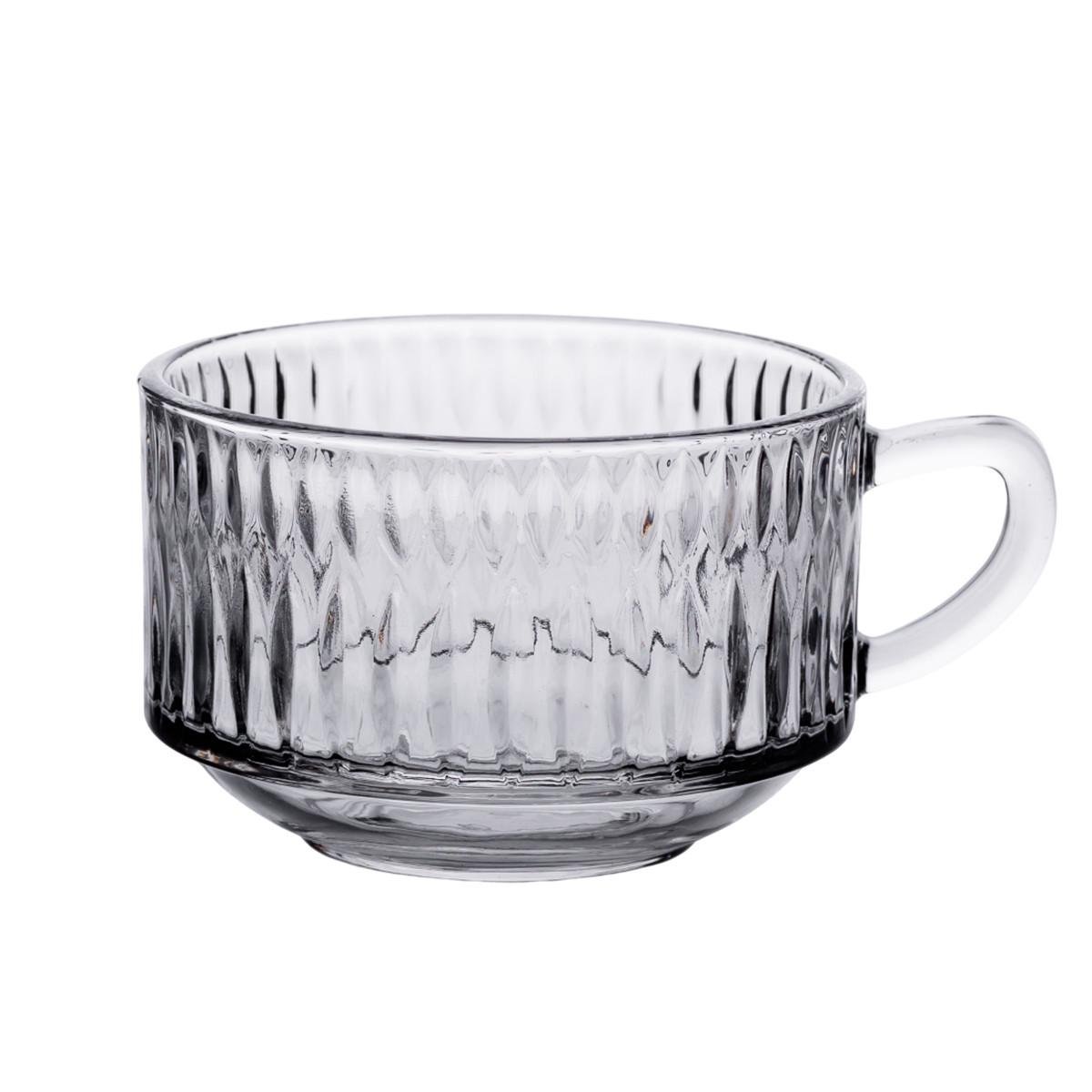Набір скляних чашок Strips 6 шт. по 270 мл Прозорий