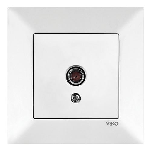 Розетка телевизионная проходная Viko Meridian Белый (1615923676)
