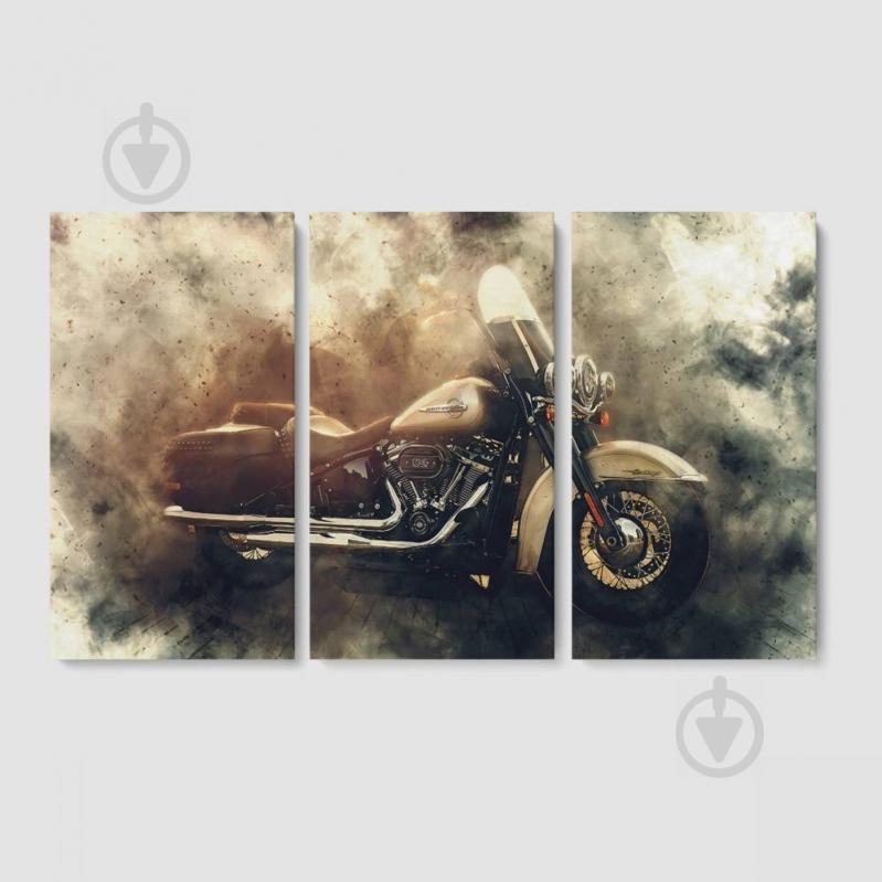Модульная картина из трех частей Harley-Davidson Malevich Store 96x60 см (MK311625)