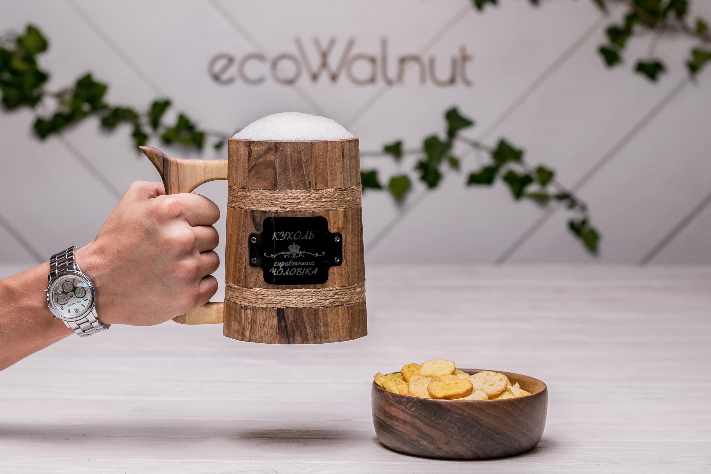 Пивной бокал EcoWalnut сегментный конусный стандартный (EK-30.1) - фото 8