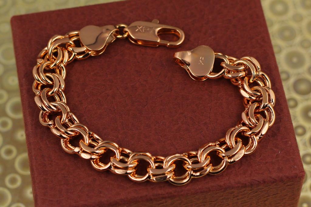 Браслет Xuping Jewelry круглый бисмарк 19 см х 12 мм Золотистый (1936343002)
