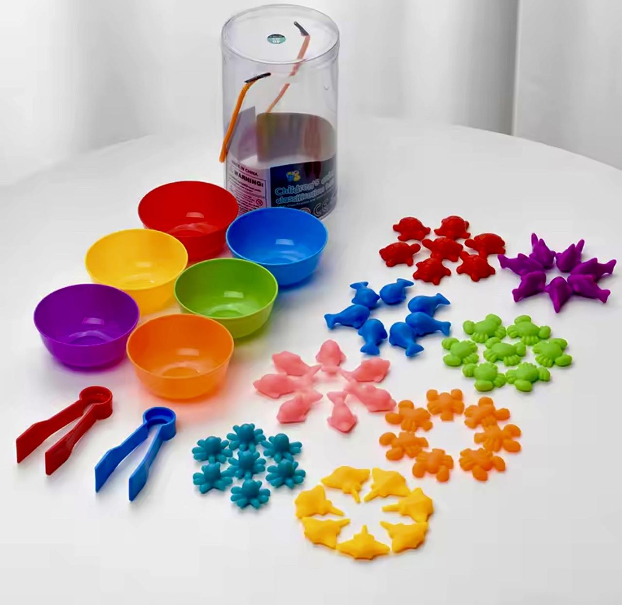 Монтессорі-набір для сортування Морський світ 56 елементів (28А) - фото 2 Монтессорі-набір для сортування Морський світ 56 елементів (28А) - фото 2